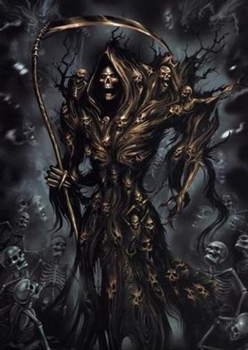 reaper with skulls